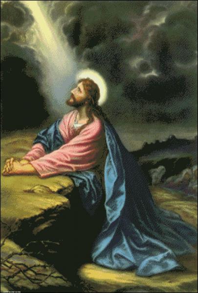 Jesus Praying At Night