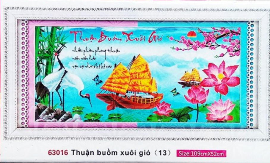 Tranh Đính Đá ABC 3D Thuận Buồm Xuôi Gió
