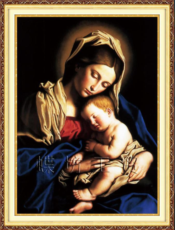 Tranh Thêu Chữ Thập 3D Đức Mẹ Maria Bồng Chúa