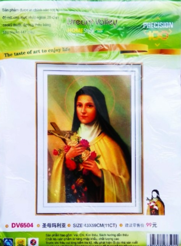Tranh Thêu Chữ Thập 3D Mẹ Maria