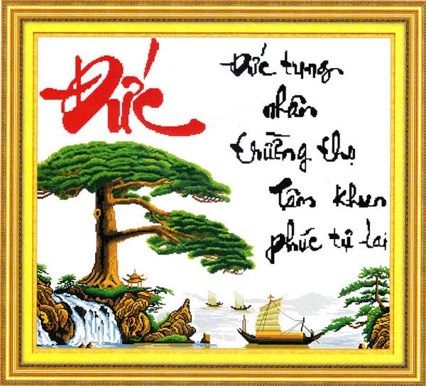 Tranh Thêu Chữ Thập Chữ Đức