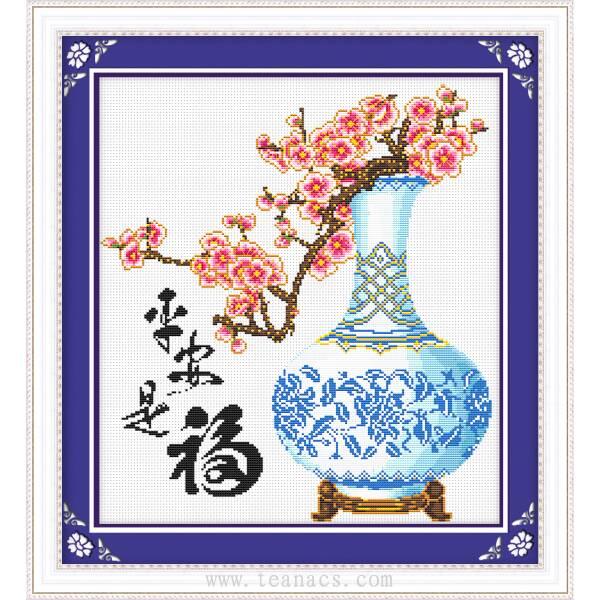 Tranh Thêu Chữ Thập Bình An Phước Lành