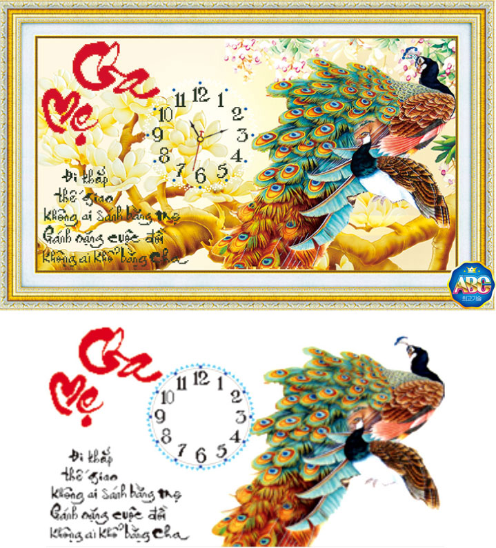 Đi Khắp Thế Gian Không Ai Sánh Bằng Mẹ Tranh đính đá kim cương đa sắc ABC