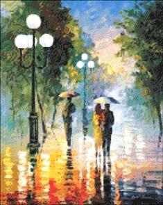 EVENING STROLL UNDER THE RAIN
