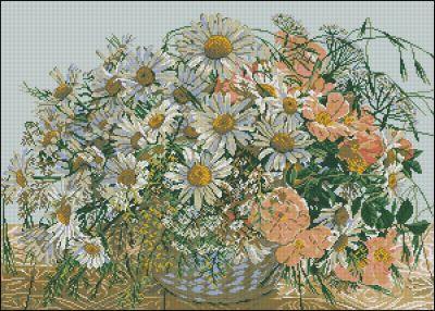 Goblenset Margarete si flori de maces