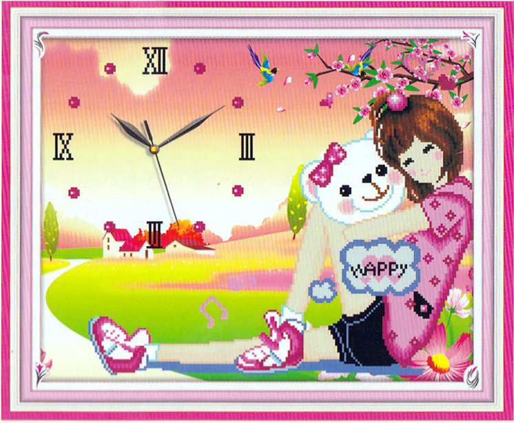 HAPPY Tranh gắn đá hạt tròn xà cừ