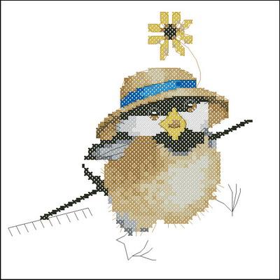 Heritage Valerie Pfeiffer Chickadees Gardener Chick