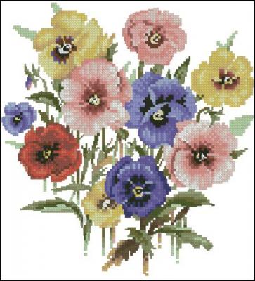 Heritage Valerie Pfeiffer Posies Pansy Posy