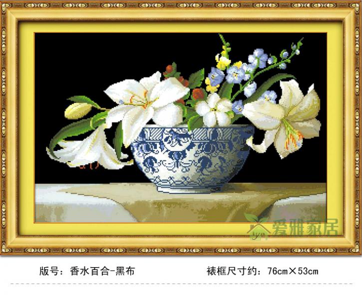 Tranh Thêu Chữ Thập 3D Hoa Lily
