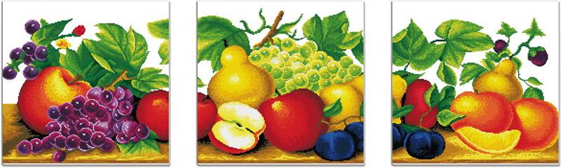 Tranh Thêu Chữ Thập Hoa Quả Tứ Quý