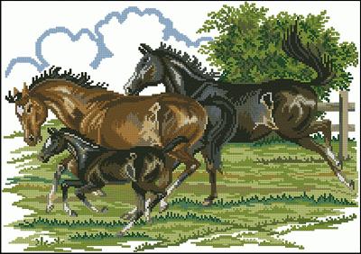 Horses With Foal Eva Rosenstand
