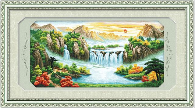 Tranh Thêu Chữ Thập Kinh Doanh Phát Đạt
