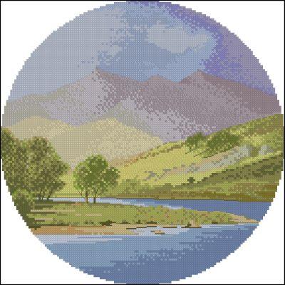 Mountains and Lake