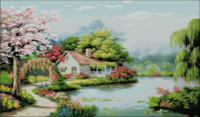 Nhà hoa bên hồ