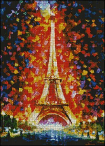 PARIS EIFEL TOWER LIGHTED