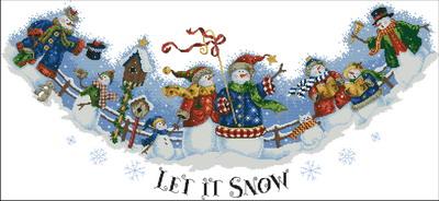Snow carolers tree skirt