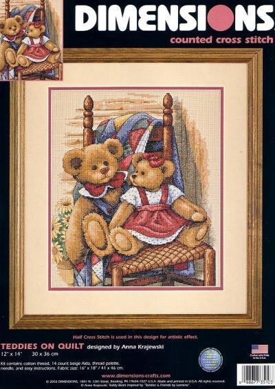 Teddies On Quilt