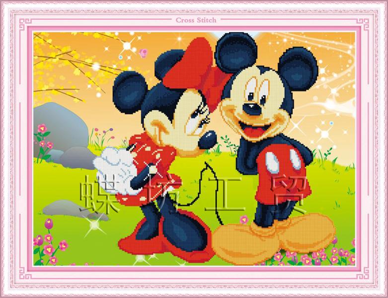 Tranh Đính Đá 5D Chuột Mikey Cùng Bạn