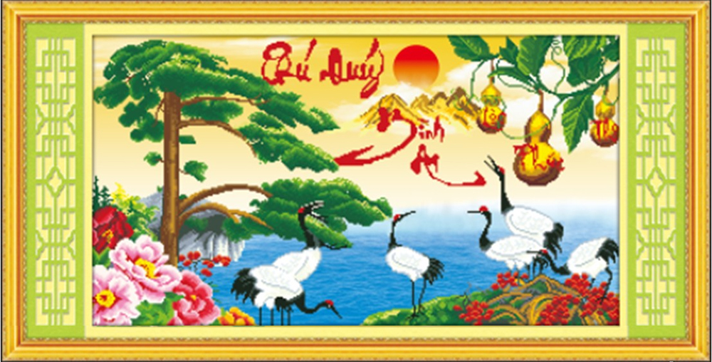 Tranh Đá Hạt Tròn Phú Quý Bình An
