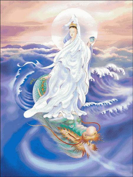 Tranh Đá Quan Âm Cưỡi Rồng