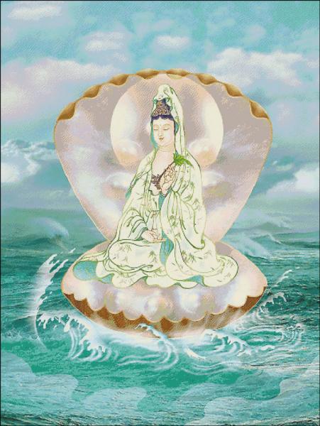Tranh Đá Quan Âm Nam Hải