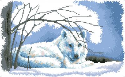 Tranh Đá Wolf In Snow
