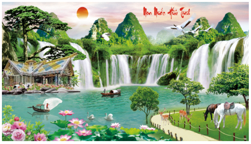 Tranh Đinh Đá ABC 3D Non Nước Hữu Tình