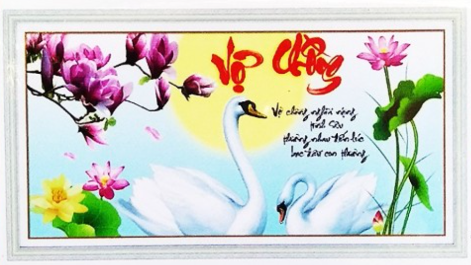 Tranh Đính Đá ABC 3D Vợ Chồng Nghĩa Nặng Tình Sâu
