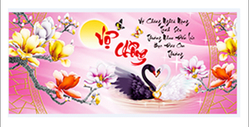 Tranh Đính Đá ABC 3D Vợ Chồng Nghĩa Nặng Tình Sâu, Thương Nhau Đến Lúc Bạc Đầu Còn Thương