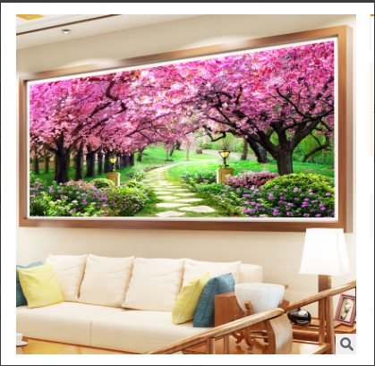 Tranh Đính Đá ABC (ĐÍNH TOÀN BỘ) Con Đường Tình Yêu