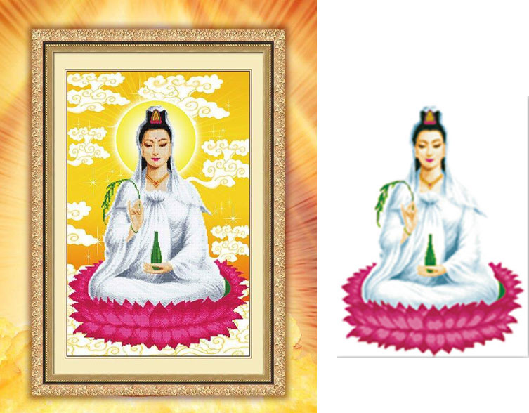 Tranh Đính Đá ABC 3D Quan Âm Bồ Tát