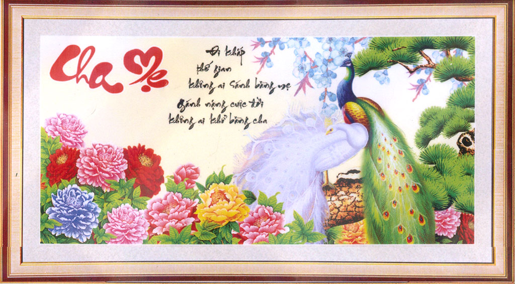 Tranh Đính Đá ABC 3D Đi Khắp Thế Gian Không Ai Sánh Bằng Mẹ, Gánh Nặng Cuộc Đời Không Ai Khổ Bằng Cha