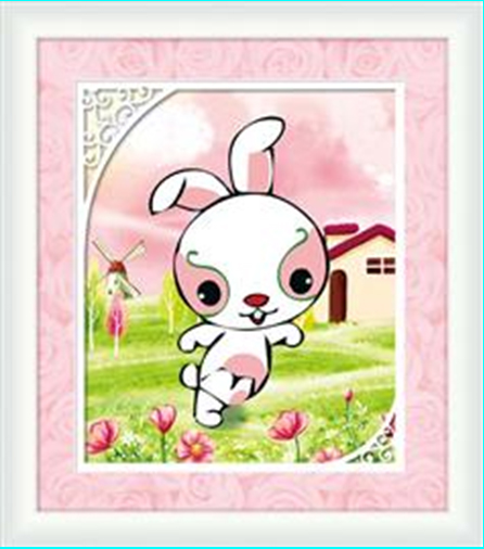 Tranh Đính Đá ABC 3D Mão, Thỏ