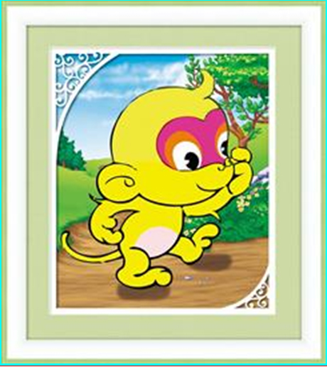 Tranh Đính Đá ABC 3D Thân, Khỉ