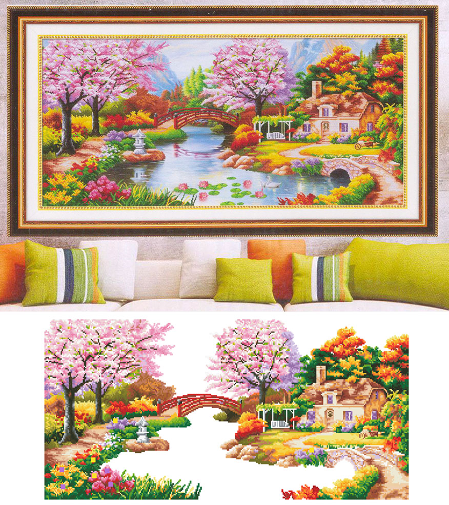 Tranh Đính Đá ABC 3D Cảnh Đẹp Momiji-gari