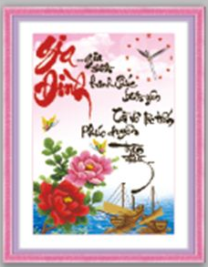 Tranh Gắn Đá Gia Đình Hạnh Phúc Bình Yên