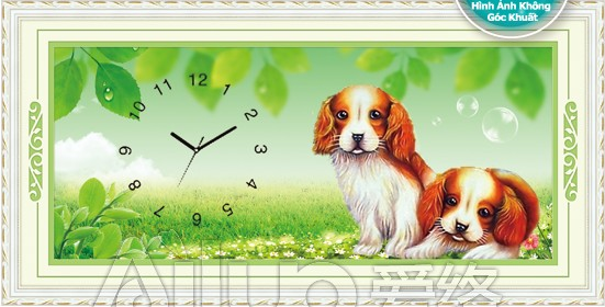 Tranh gắn đá hạt tròn Đôi Bạn Thân