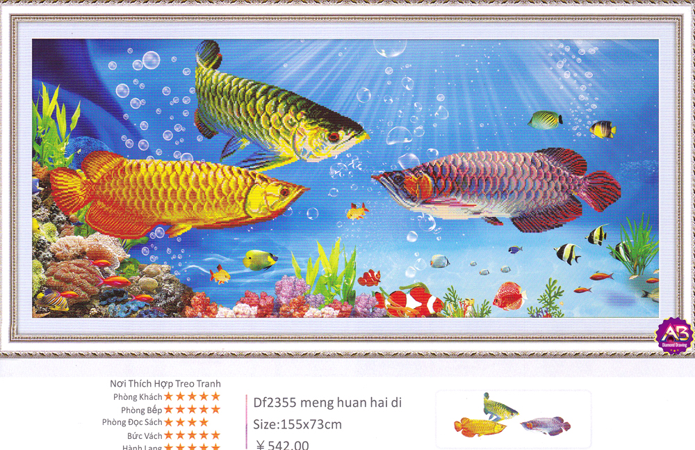 Tranh Đính Đá ABC 3D Kim Long Đại Cát
