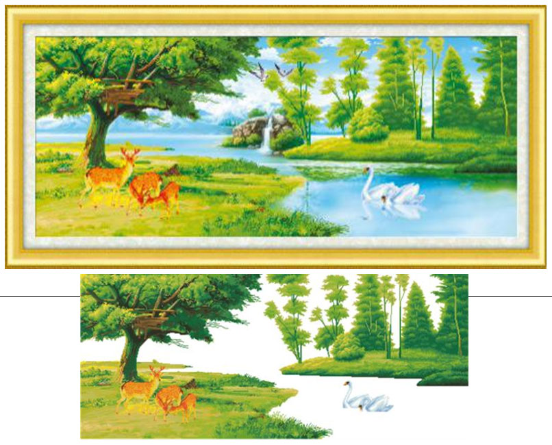 Tranh Đính Đá ABC 3D An Nhiên Tự Tại